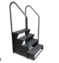 PREMIUM SWIM SPA STEP 4 TIER SIDE MOUNT - BLACK