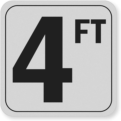 [4 Depth Sticker] 4 ft Pool Depth Mark Sticker 